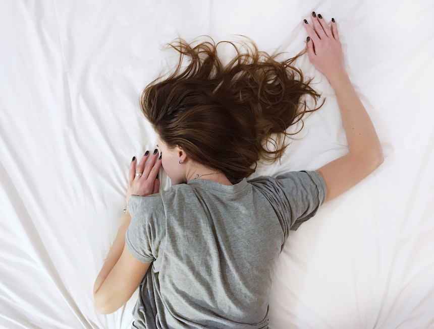 Woman having a nice night sleep
