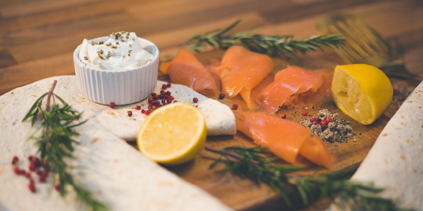 Everything you need for our beautiful smoked salmon recipe