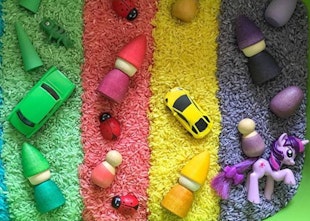 How To Make Sensory Rainbow Rice How To Make Sensory Rainbow Rice